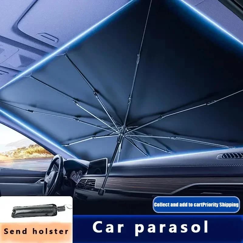Parasole per Auto, Protezione Solare Pieghevole per Parabrezza Anteriore, Accessorio Auto con Schermo Solare