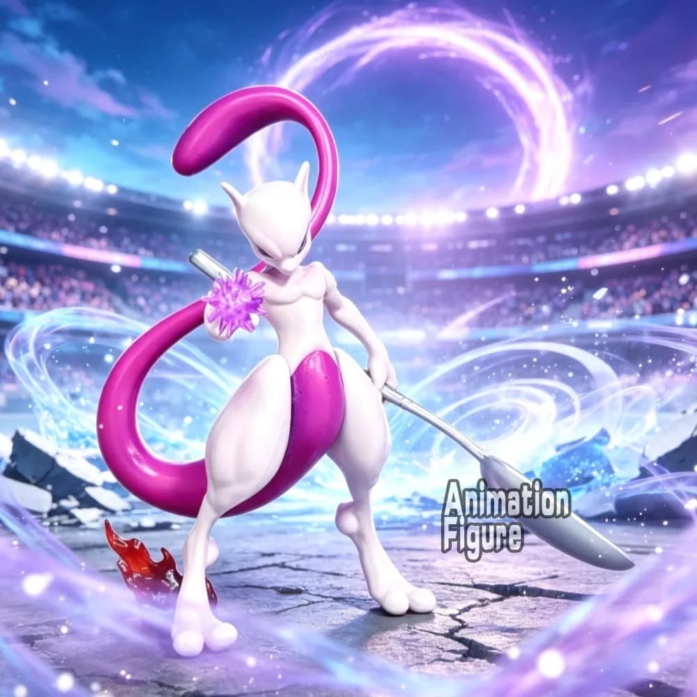 12cm/4.72in Anime Figure Mewtwo Pokemon Action Figures Pvc Statue Desktop Ornamen Collection Model Toys Gifts