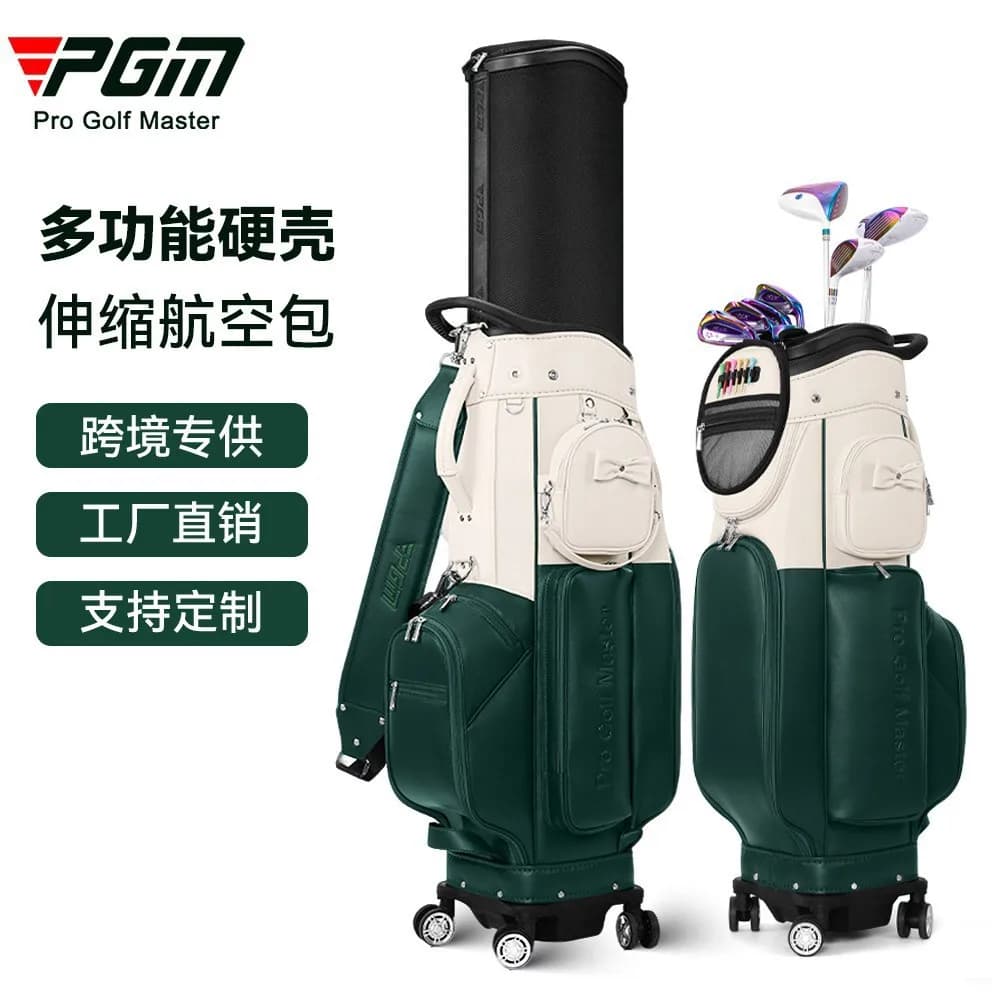 Borsa per mazze da golf PGM Borsa per carrello da aviazione da donna Custodia rigida telescopica in microfibra impermeabile QB176