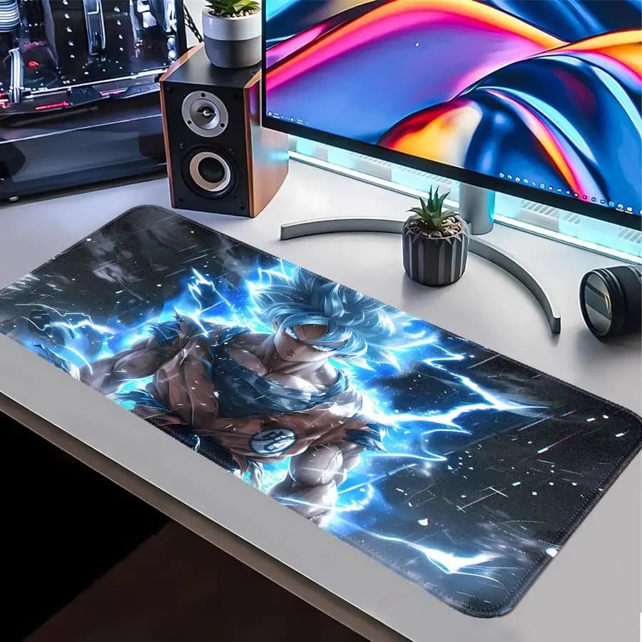 Tappetino per mouse antiscivolo, tappetino per tastiera, tappetino per computer portatile, accessori da scrivania, tappetino per console di gioco, tappetino per ufficio, Dragon Ball Goku Cool