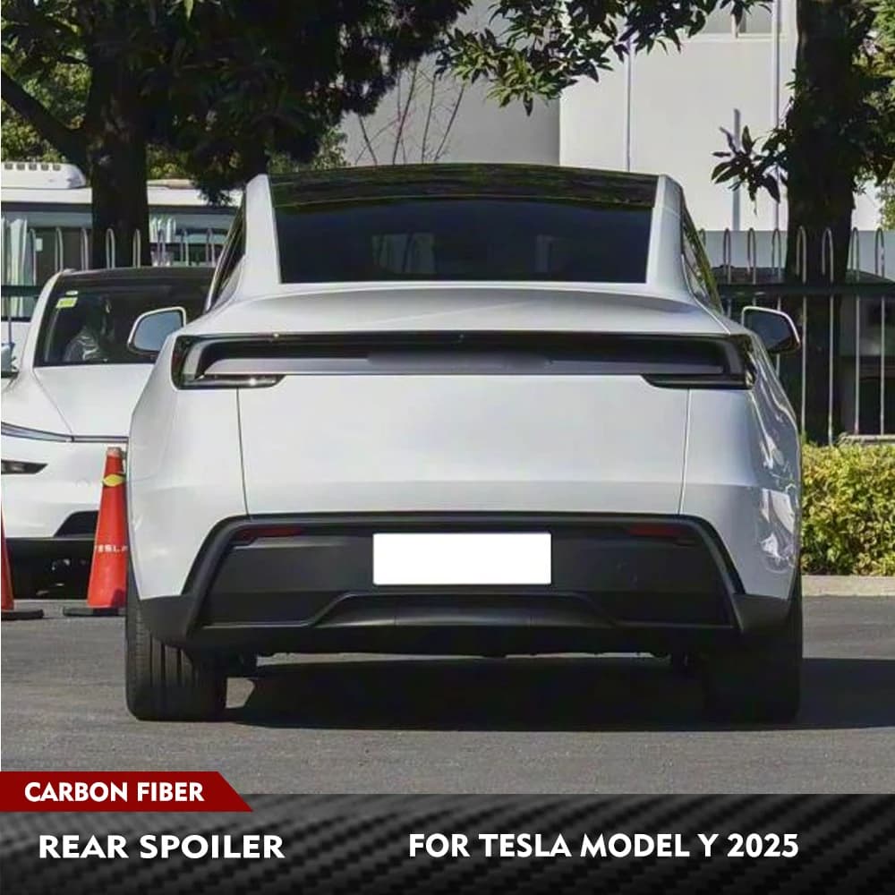 Spoiler Posteriore in Fibra di Carbonio per Tesla Model Y 2025, Alettone da Corsa per Bagagliaio, Accessori Auto