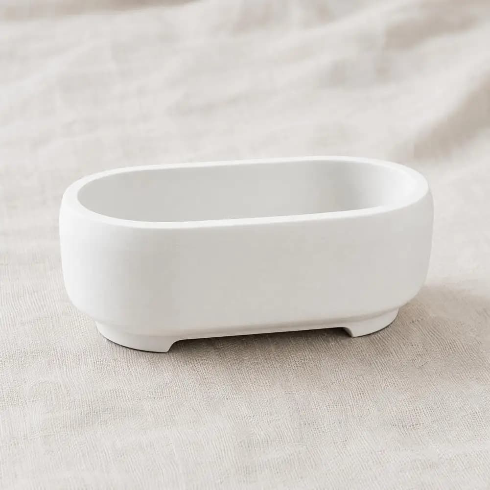 Growing Pot Rounded Line Plant Container Oval Indoor Green Pot Multi-purpose Flower Planter for Small Foliage Plants Home Decor