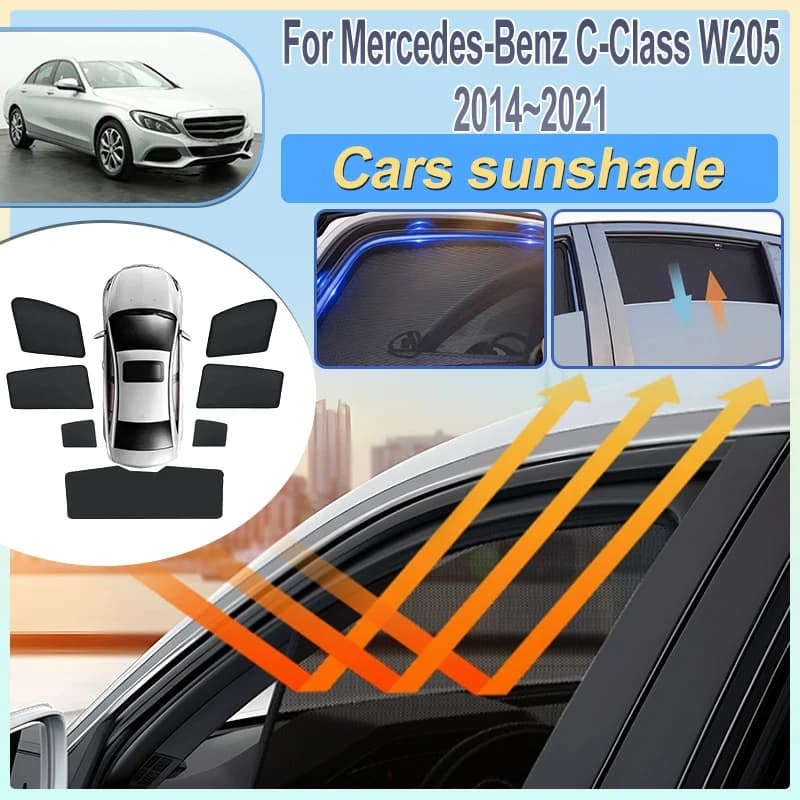 Per Mercedes-Benz Classe C 2018 2014-2021 W205 Berlina Tendina Parasole Magnetica a Rete per Parabrezza Anteriore Accessori