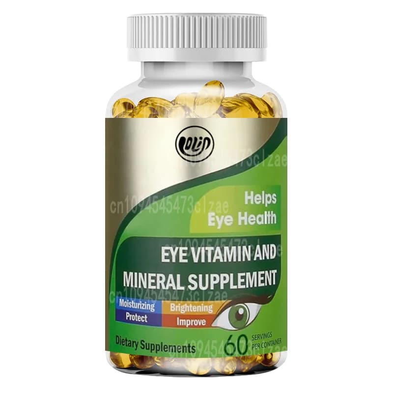 Lutein Supplement for Eye Health, Used for Macchia Maculare Health and Dry Eye Syndrome, Contains Zinco and Zeaxantina - 60 Capsules