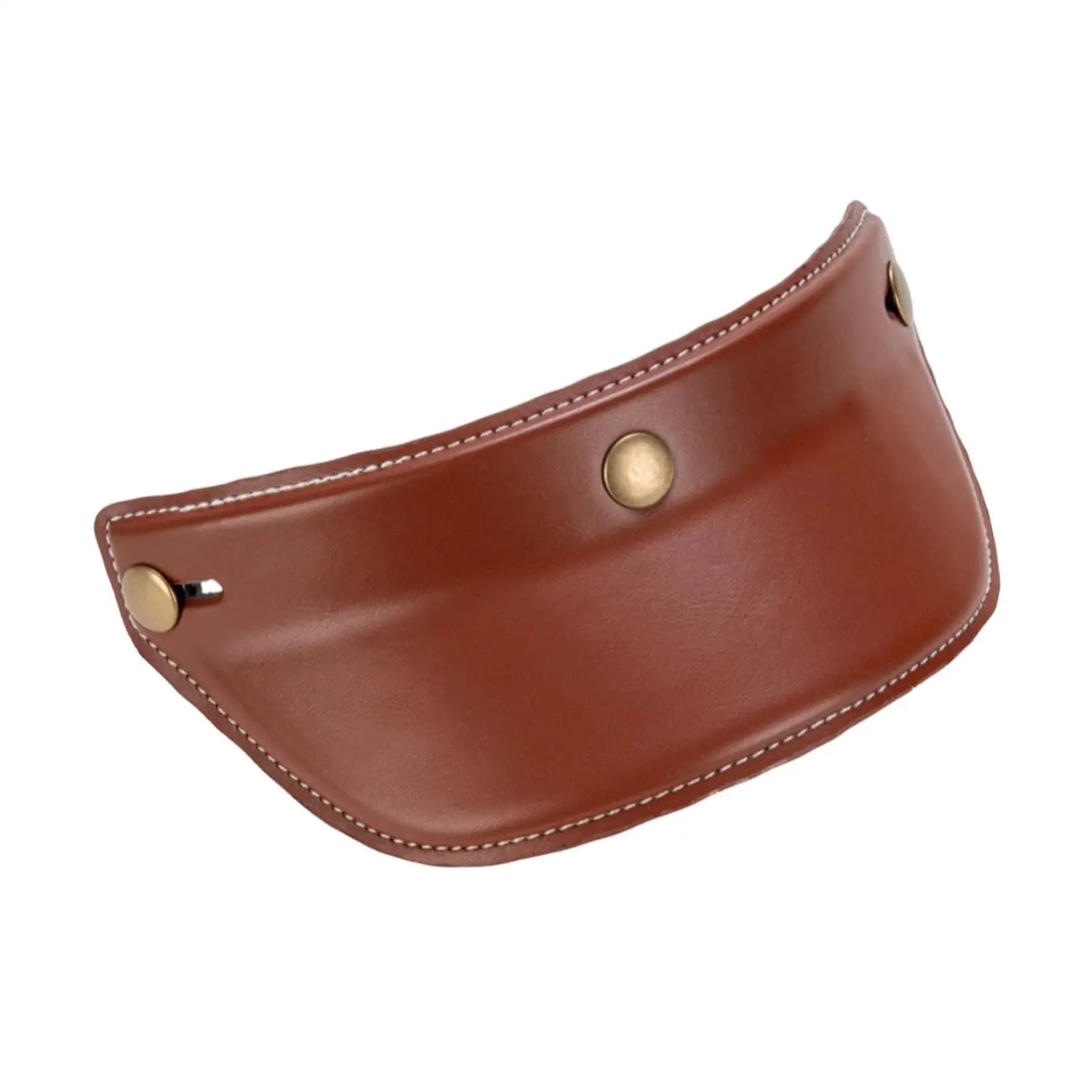 Visiera Parasole in Pelle PU per Casco Moto, Accessorio Sostitutivo Universale per Casco a Tre Bottoni
