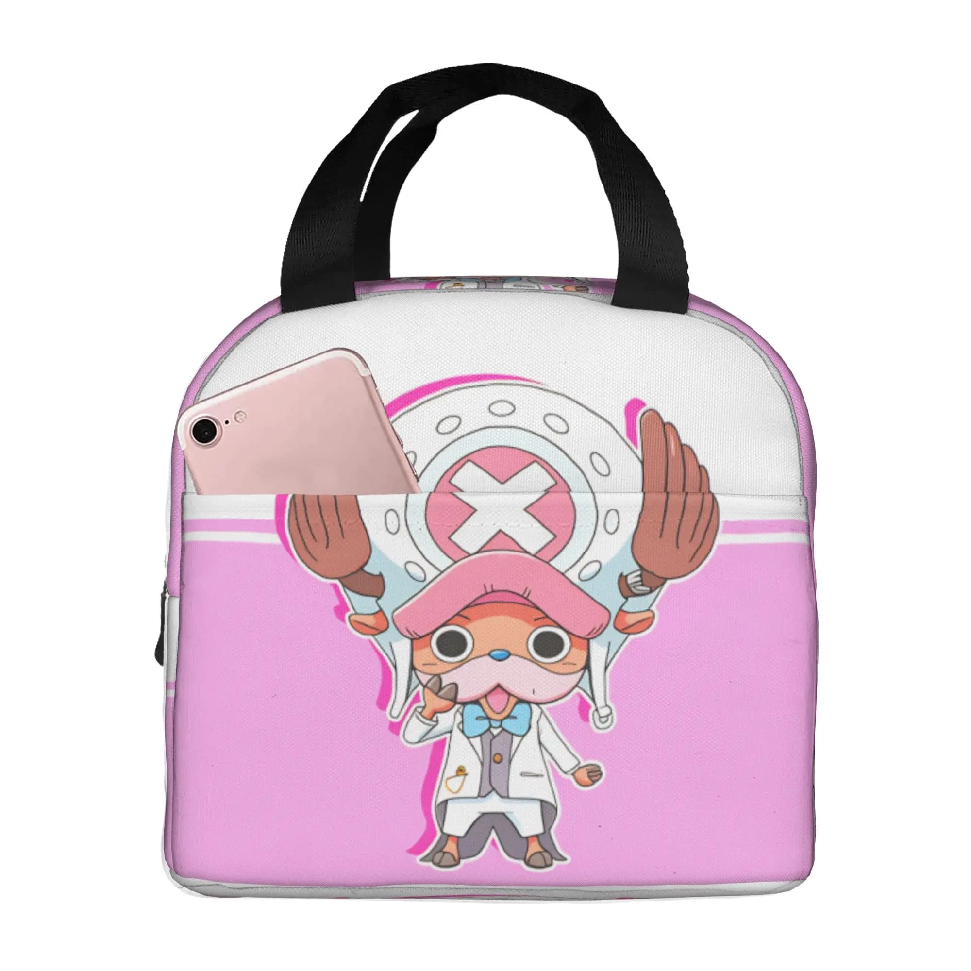 One P-Pieces Tonys Choppers Insulated Lunch Bag for Work School Cartoon Deer Comic Resuable Thermal Cooler Lunch Box Women Men