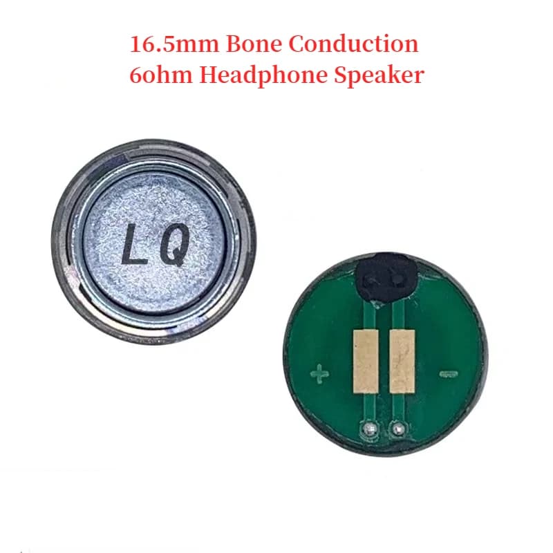 GHXAMP 2 cuffie Bluetooth a conduzione ossea rotonda da 16,5 mm con altoparlante da 6ohm, massaggiatore per occhi, terapia del suono e massaggiatore