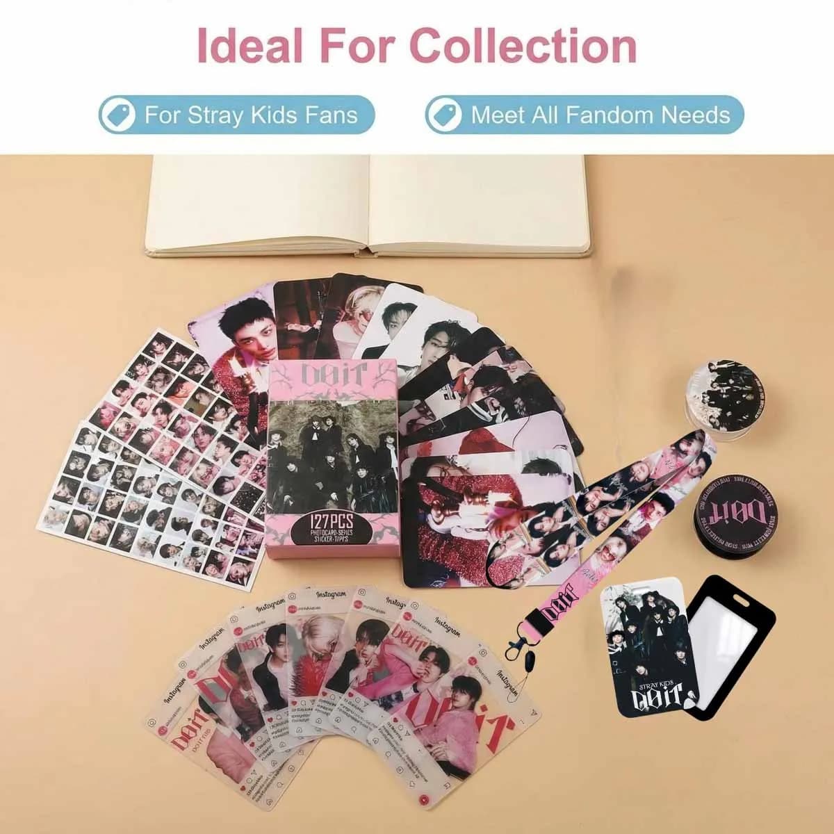 Nuovo Set Merchandise STRAY KIDS 2026: Photocards, Supporto Anello per Telefono, Kit Essenziale per Fan Kpop, Regali di Compleanno Carini per i Fan di STAY