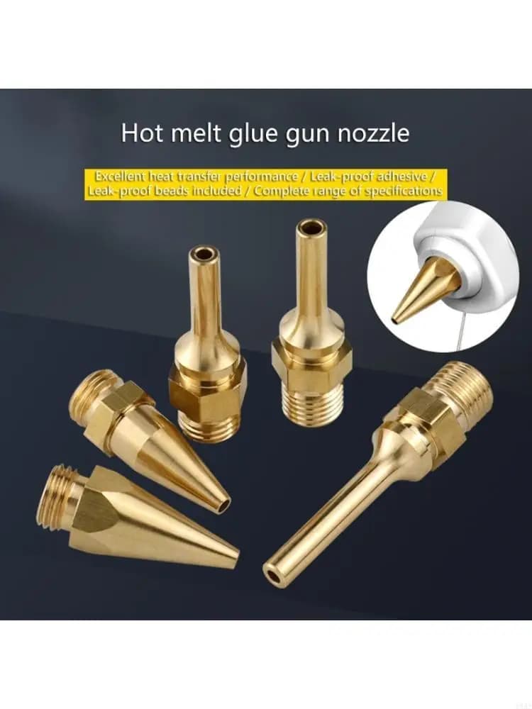 Pistola per Adesivo in Rame ad Alta Efficienza di Conduzione del Calore e Prevenzione delle Perdite, Ugello Adatto per Progetti di Incollaggio di Precisione