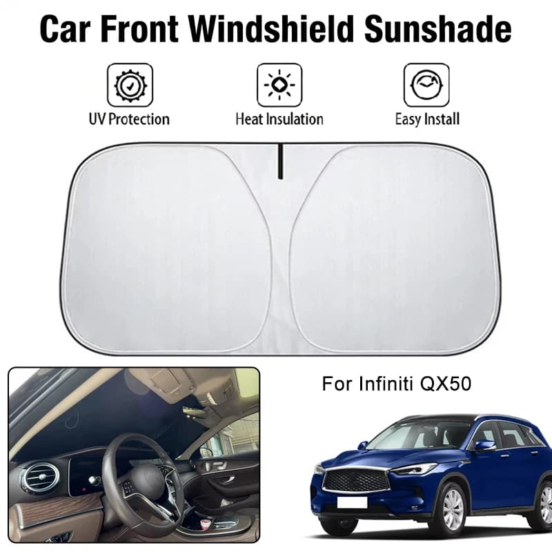 Parasole per parabrezza anteriore per Infiniti QX50, protezione UV, isolamento termico, accessori per la protezione solare degli interni auto