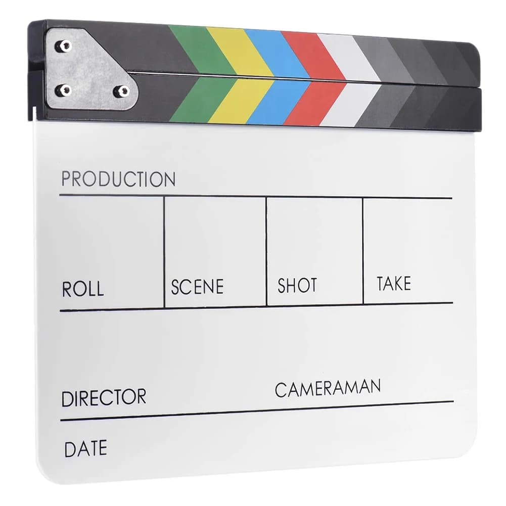 2/1PCS Film Clapper Board Acrilico portatile Colorato Direttore Video Scena Clapperboard Film Clapper Cut Prop