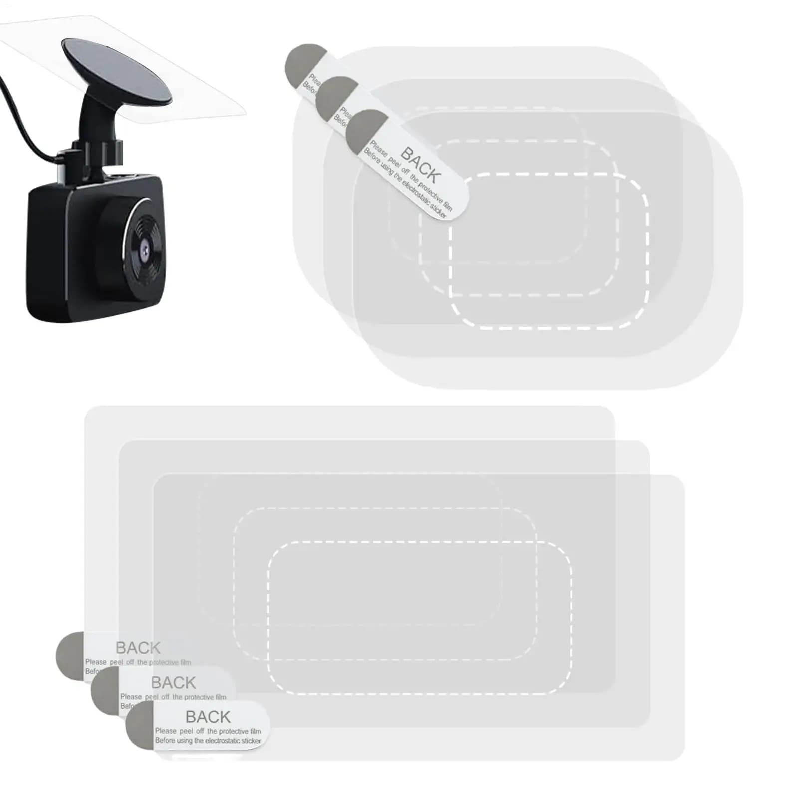 Adesivo elettrostatico per parabrezza per dashcam, 6 adesivi per dashcam, parabrezza trasparente