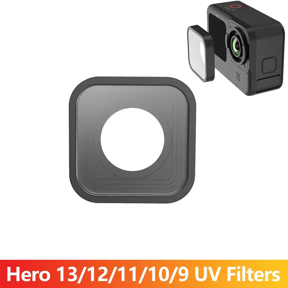 Hero 13/12/11/10/9 Filtri per lenti UV Copertura protettiva in vetro di ricambio per GoPro Hero 13 12 11 10 9 Accessori per action camera