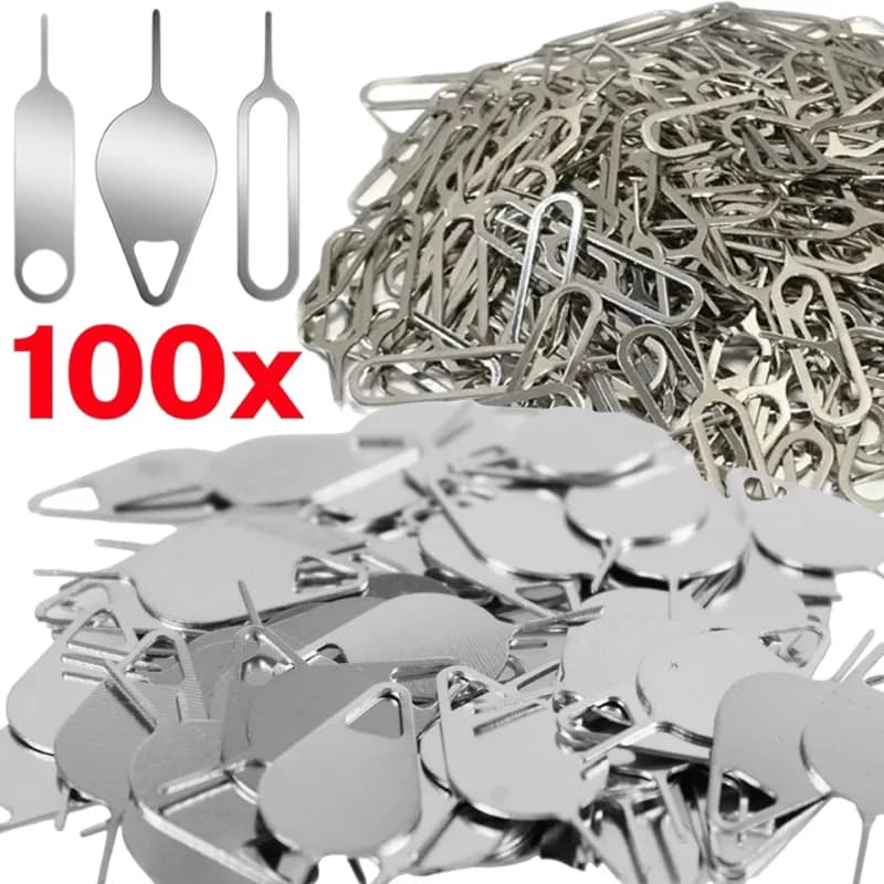 10-100PCS Espulsione in metallo Vassoio della scheda SIM Pin aperto Strumento chiave ago per telefono universale per iPhone 16 15 SamSung Xiaomi Apple IPad
