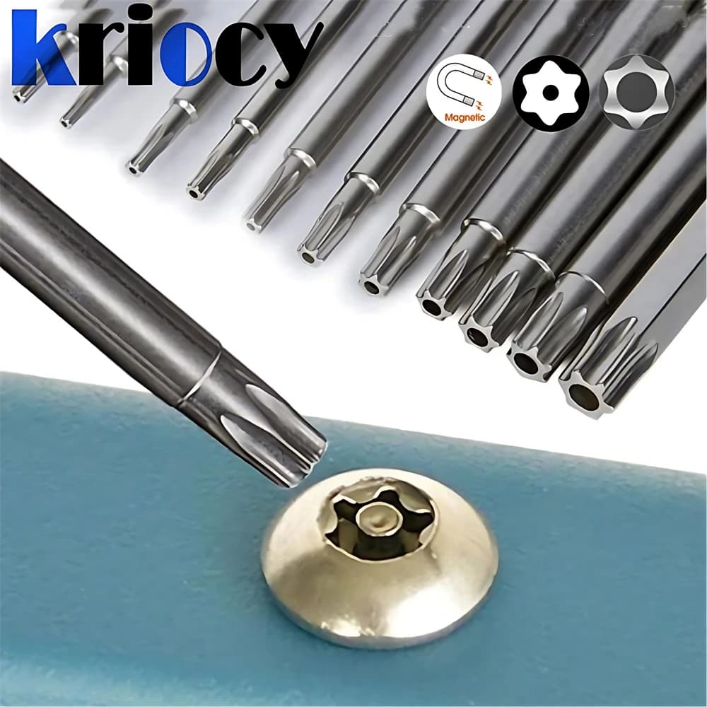 50-100mm Hollow Plum Blossom Extended S2 Bit Hexagon Handle Screwdriver Bit Screwdriver Tool Set 1/4" Torx Hex Bits