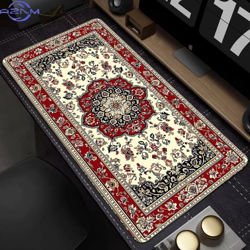 Persian HD Mousepad Large Big Office Carpet Cushion Gamer Desk Mat Computer Accessorie Table Speed Non-Slip Rubber Rug 900X400