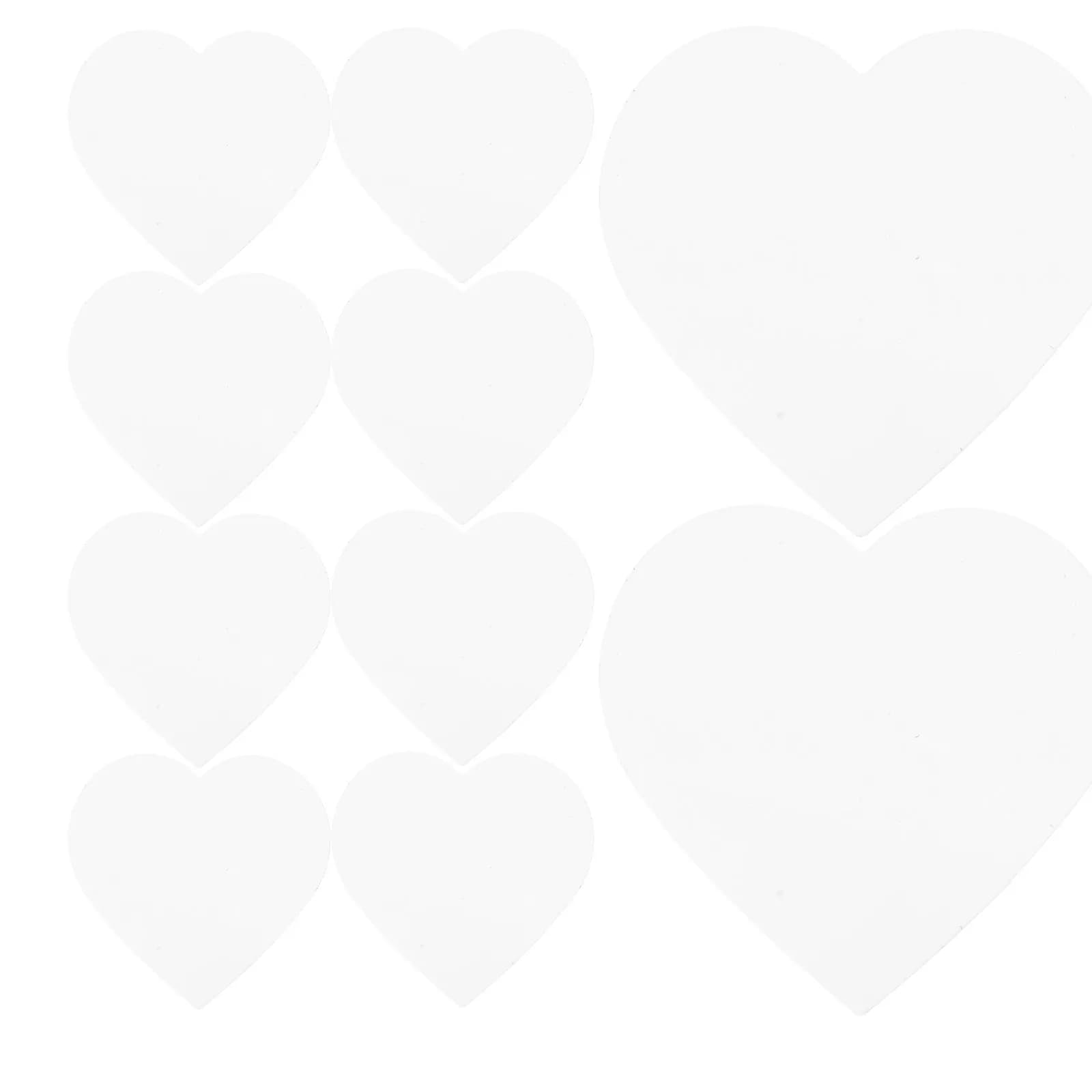 20Pcs Sublimation Sticker Paper Heart Shaped Sublimation Blank DIY Heat Transfer Decals Strong Adhesive Thermal Printing Paper