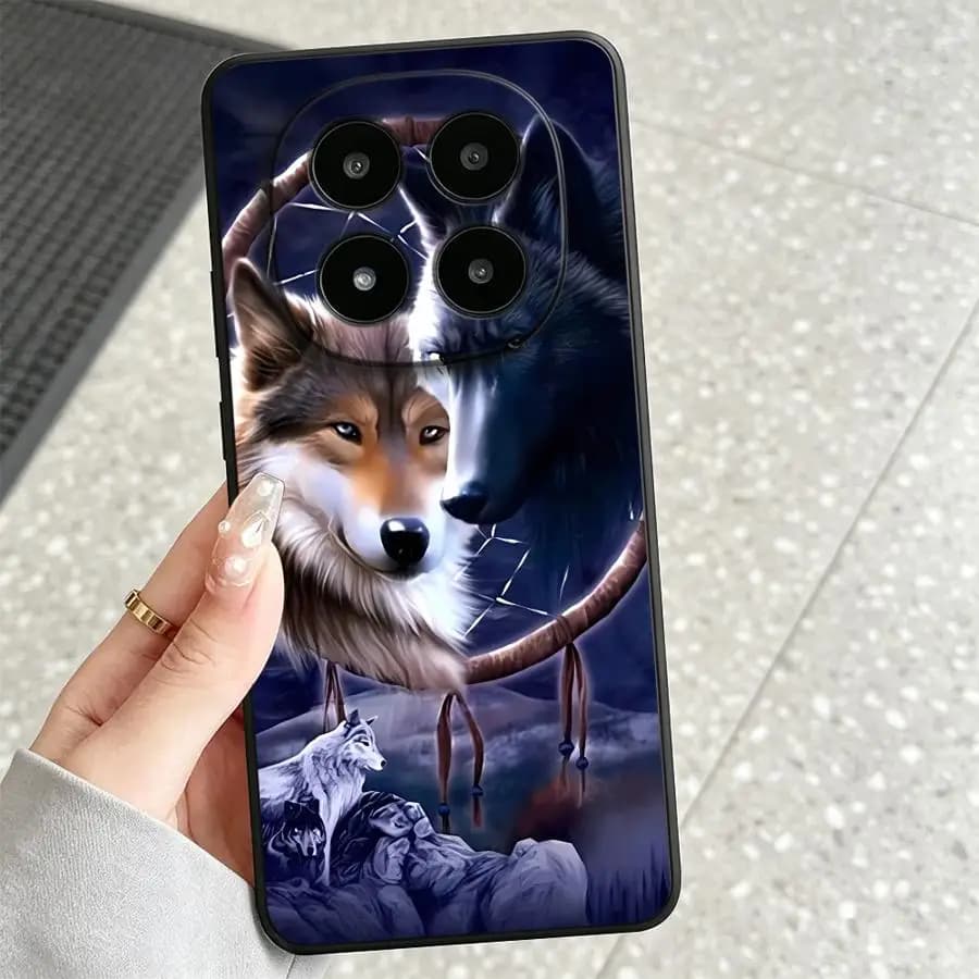Dreamcatcher Two Wolves Phone Cover Case for Xiaomi Redmi Note 15 14 13 Pro Plus 12 11 K80 14C A4 A5 10 12C 13C 9 8 7 A1 A3 A1