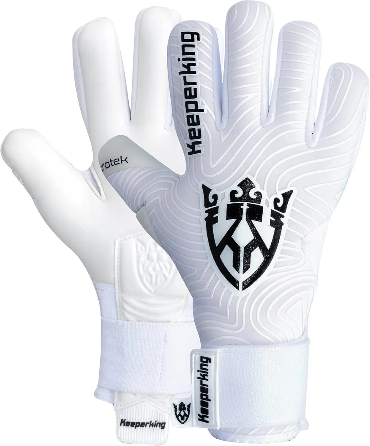 Guanti Professionali da Portiere per Calcio, per Bambini, Ragazzi, Giovani, Adulti, Uomini - Guanti da Portiere con Forte Presa e Protezione del Palmo in Giga Latex