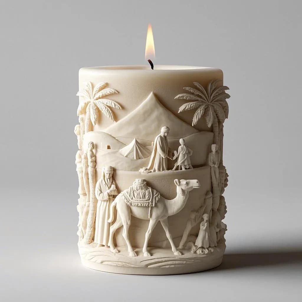 Stampo per candele della serie Desert Camel realistico Questo stampo viene utilizzato per realizzare candele, gesso, resina,