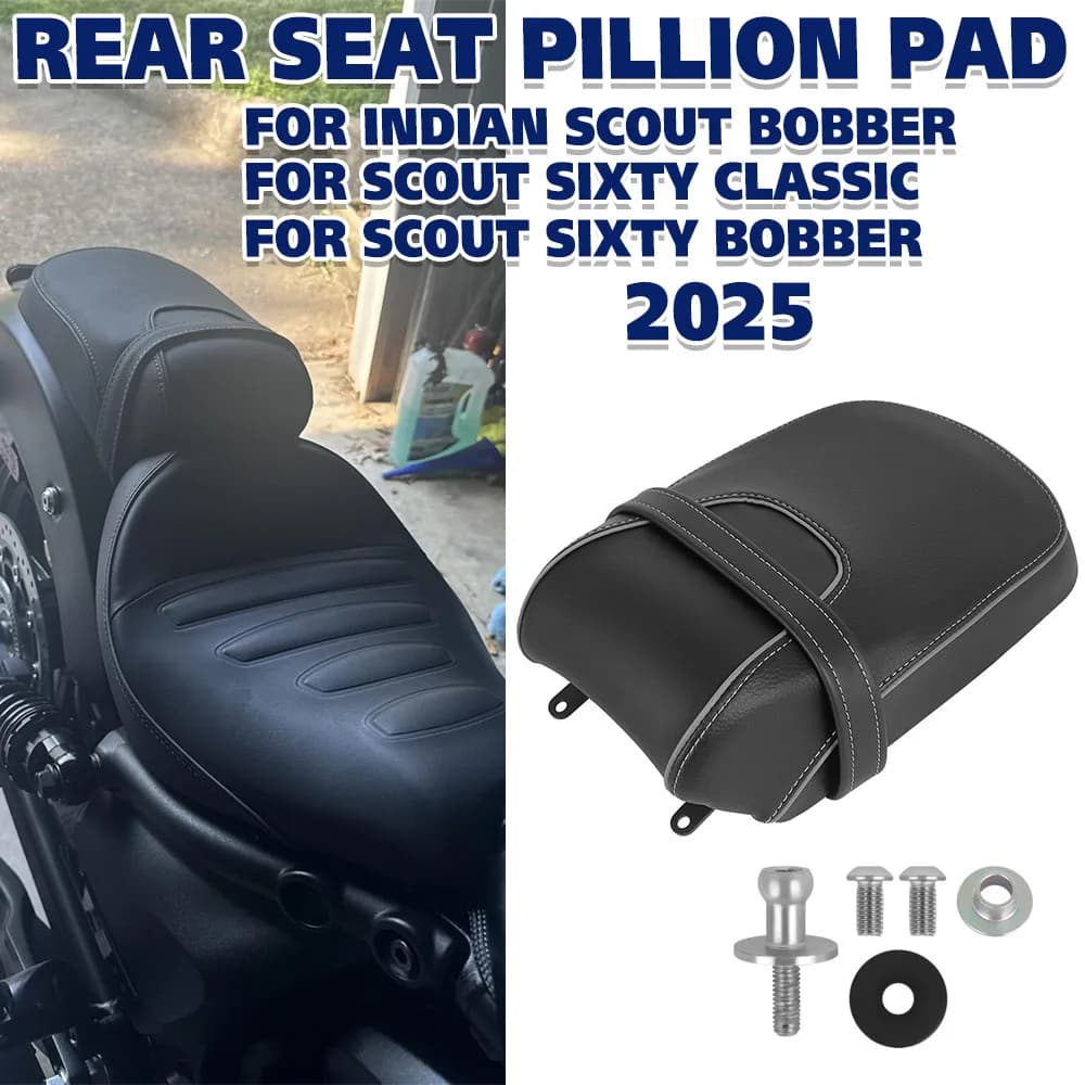 Per Indian Scout Sixty Bobber 2026 Cuscino del sedile del passeggero del motociclo per Indian Super Scout 2025 Cuscino ergonomico del sedile posteriore