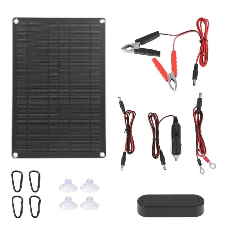 Manutentore caricabatteria solare da 20 W 12 V con regolatore di carica solare Kit caricabatterie pannello solare uscite USB + CC per camper furgoni barche