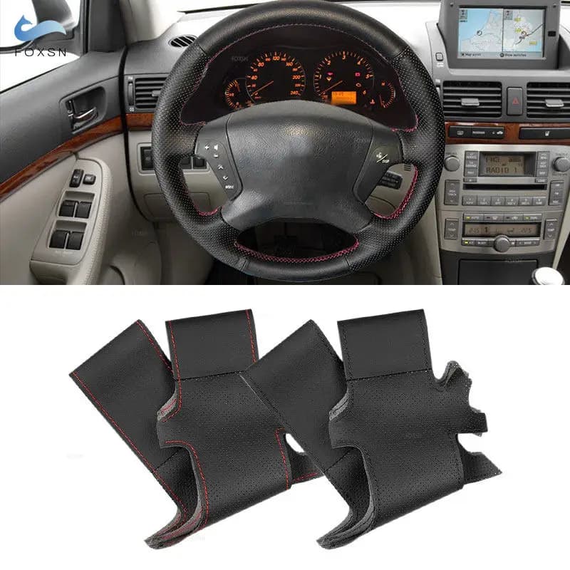 Per Toyota Avensis 2003 2004 2005 2006 2007 Treccia A Mano Interni Auto Volante Traforato In Pelle Microfibra Copertura Trim