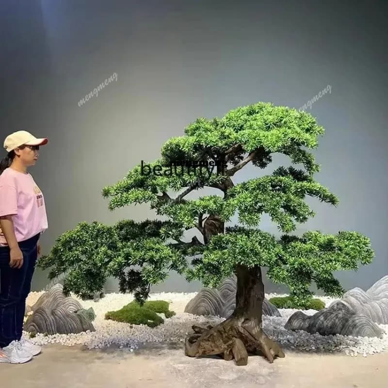 Simulation of Luo Hansong Green Plant Artificial Tree Interior Landscape Decoration Ornament New Chinese StyleN
