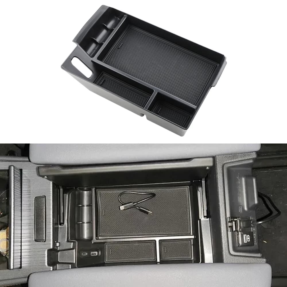 Car Center Console Armrest Storage Box for Toyota Sienna XL40 4TH Gen 2021 - 2025 LHD Anti-slip Organizer Tray Accessories