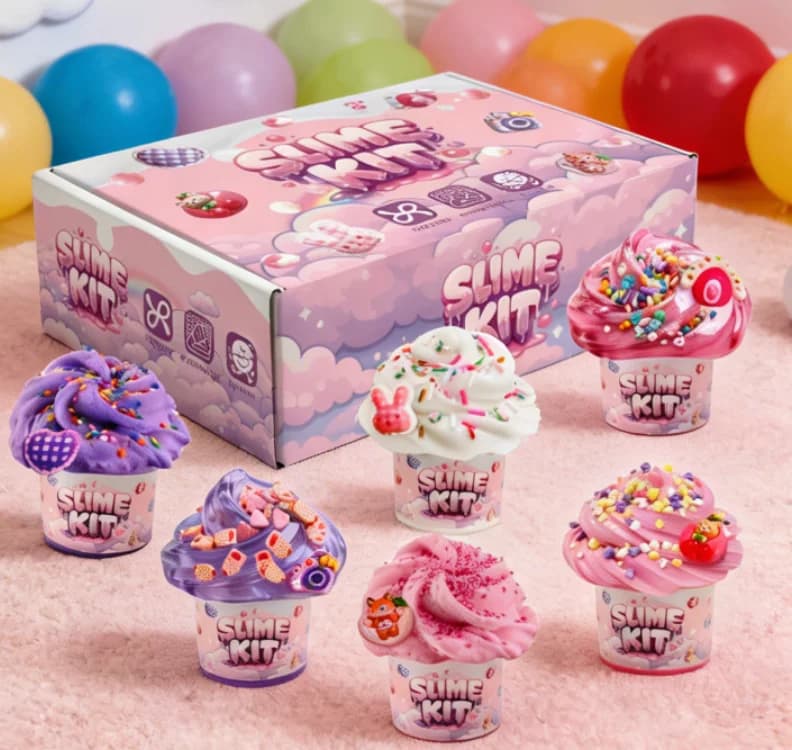 Kit di 6 Slime Morbidi a Forma di Nuvola per Bambini, Giocattoli Elastici per Ragazzi e Ragazze, Regalini per Feste di Compleanno e Riempitivi per Sacchetti Regalo