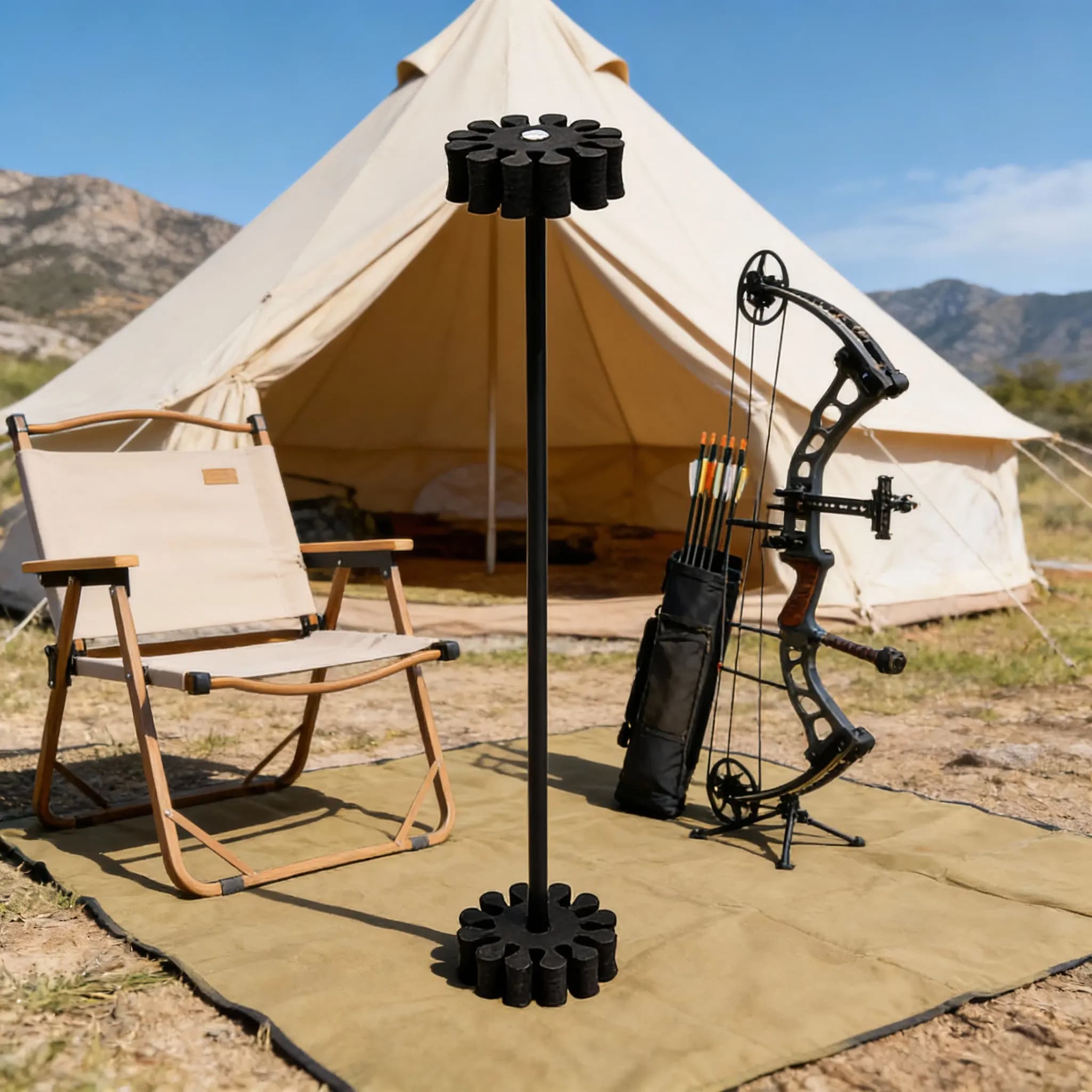 Portafrecce in EVA resistente con testa in spugna per un fissaggio sicuro per frecce rotonde, accessori per tiro con l'arco all'aperto, supporto separatore per frecce
