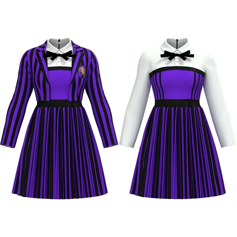 Cosplay Costume Enid Sinclair‌ Cosplay Wig Birthday Party Performance Costume Movie Wednesday School Uniform Christmas Halloween