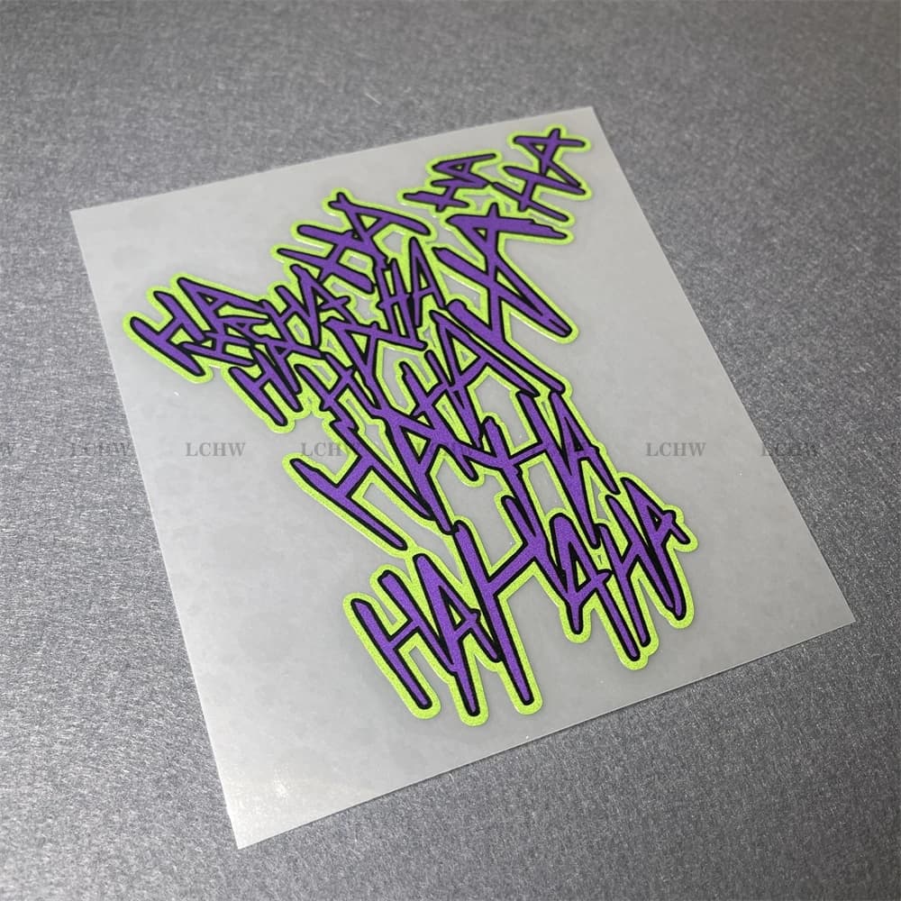 1pc HAHA Joker Graffiti Vinyl Sticker For Car Window Motorcycle Helmet Bike Racing Decor