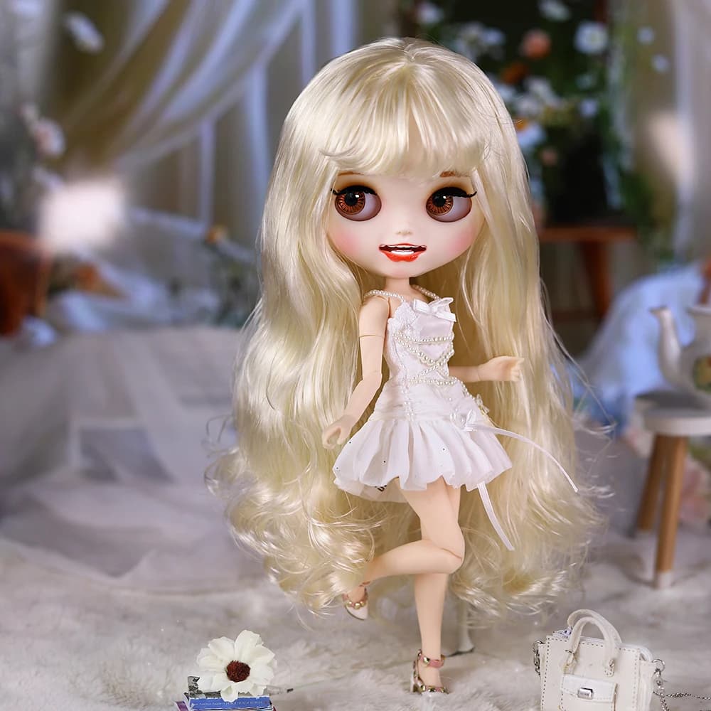 Bambola ICY DBS Blyth 30 cm, pelle bianca, capelli lunghi, viso opaco, vari stili, bambole nude, adatte come regalo