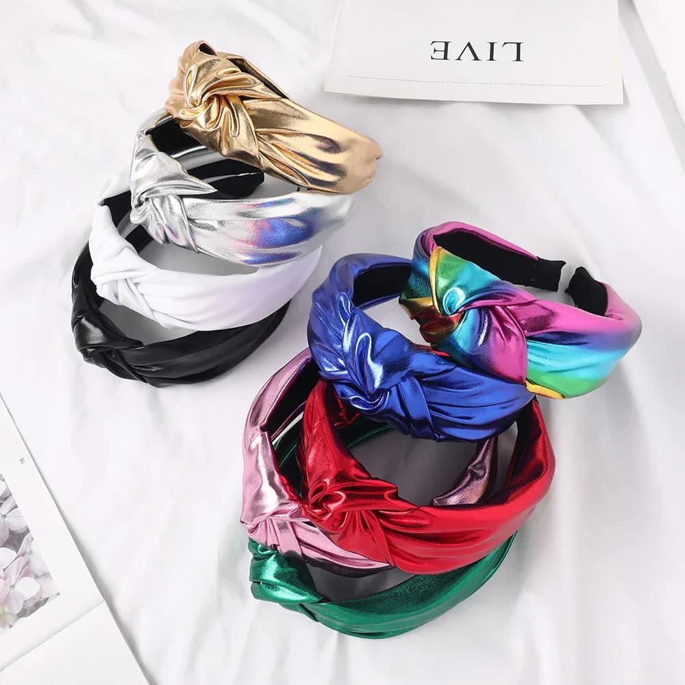 Nuova moda ragazza croce di stoffa europea e americana semplice forcina lucida in tinta unita per accessorio per capelli da donna