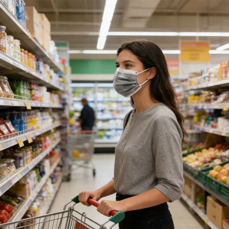 Mascherina Monouso Ispessita con Filtro Traspirante al Carbone Attivo e Larghe Elastici Comodi per Donne, Uomini e Adulti per Uso Quotidiano