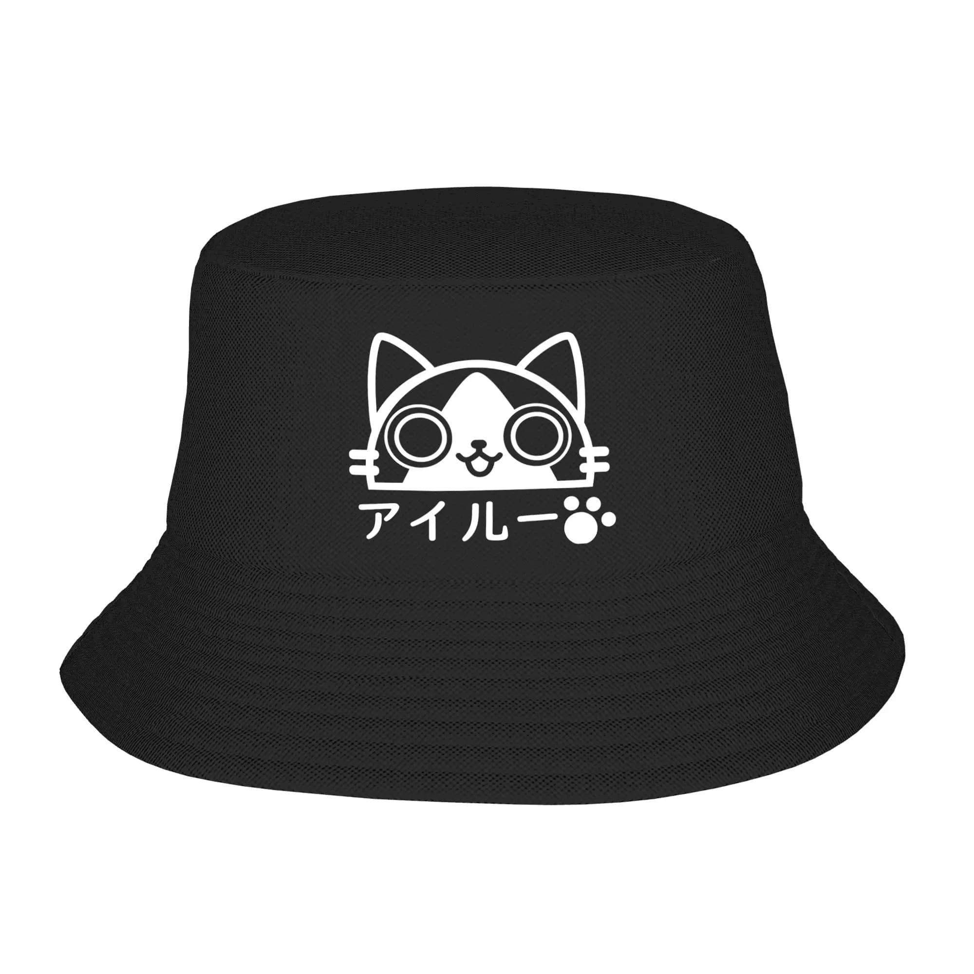 Cappello da pescatore Monster Hunter Palico, cappelli Harajuku, cappelli da caccia portatili con protezione solare per uomo e donna, cappello casual personalizzabile fai da te