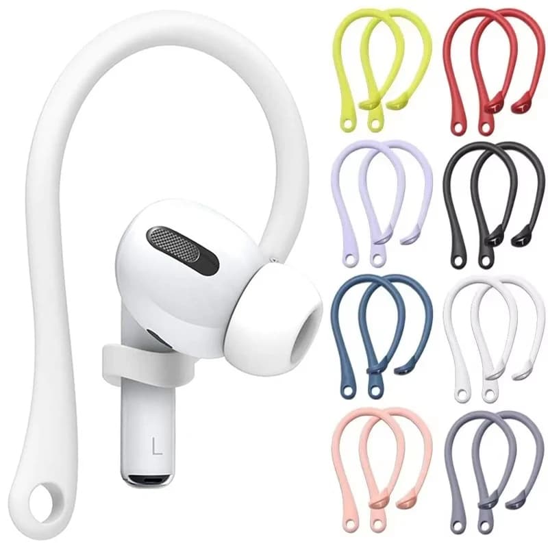 1 pair of anti-lost ear hooks for Apple AirPods 1 2 3 4 sports silicone ear hooks for Airpods Pro wireless ear hooks