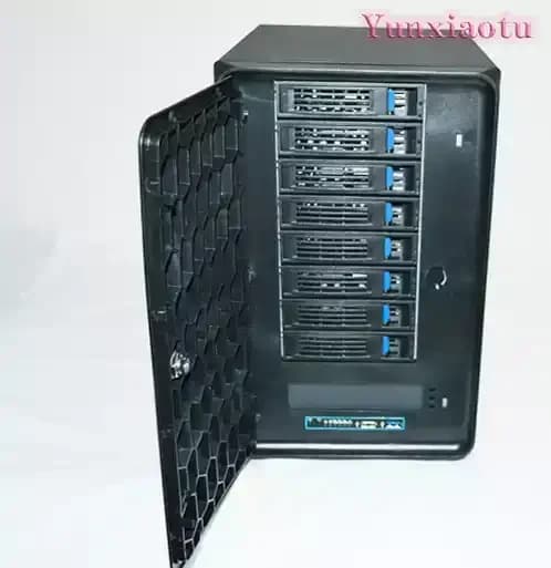 8 Bay Tower Hot Swap NAS Case Home HD Storage Server Chassis Support ATX Motherboard for Data Backup