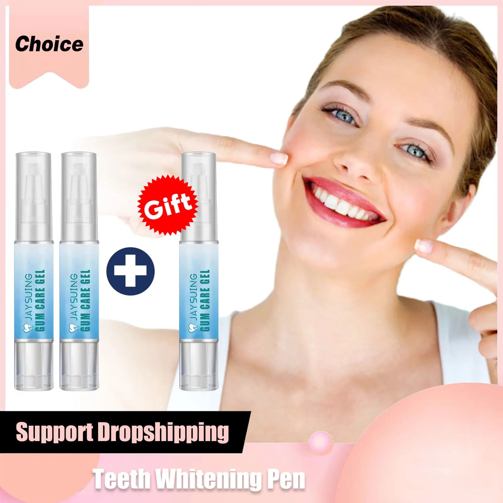 Abbagliante penna sbiancante per denti bianca Gel per denti Rimuovi macchie Sbiancante Candeggina Igiene orale Sorriso istantaneo Rimuovi dentifricio giallo