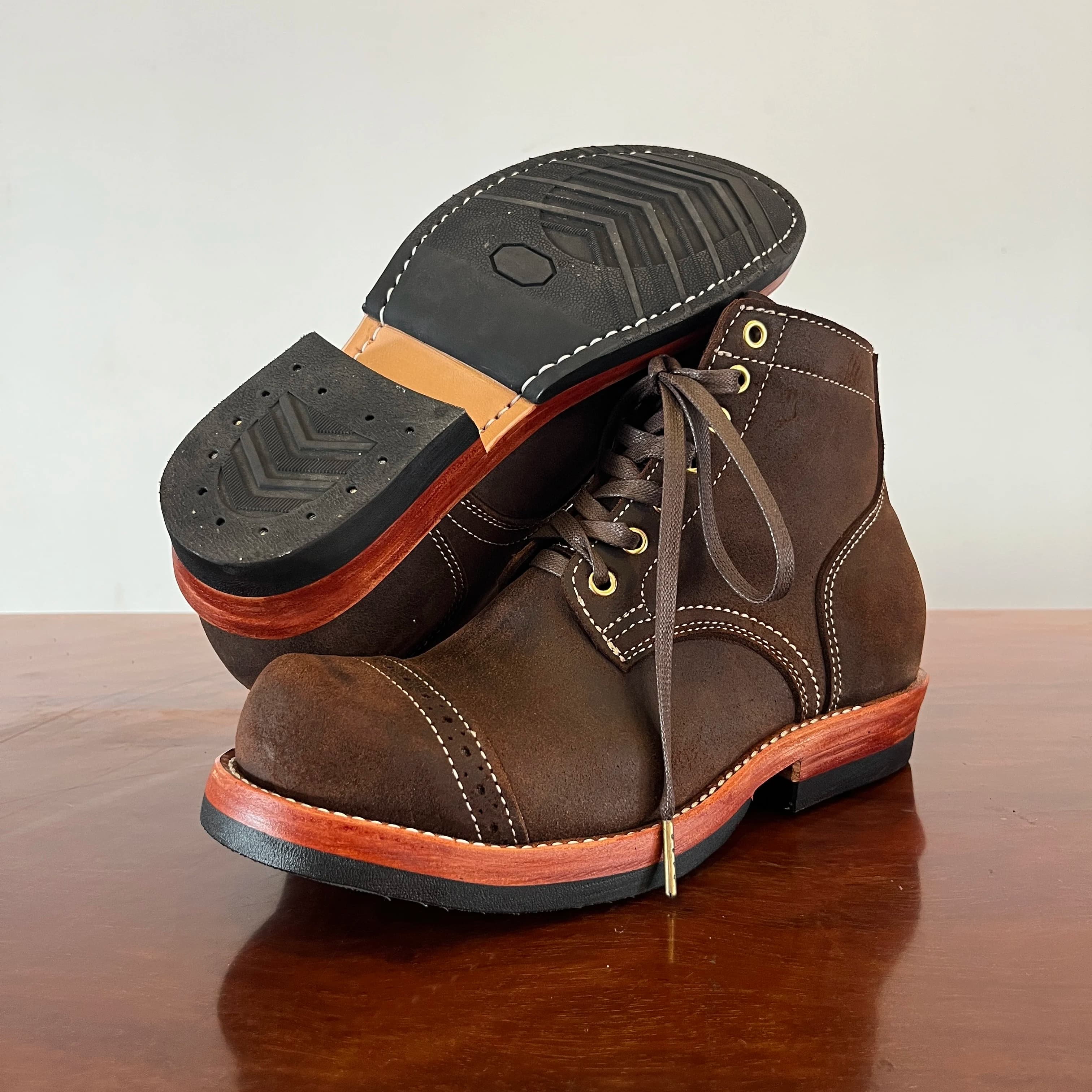 AL48 RockCanRoll Super Quality Size 35-52 Handmade Goodyear Welted Durable Italian Cowhide Boot Footwear