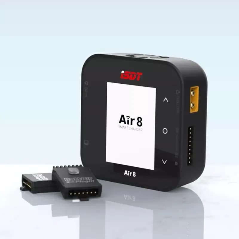 ISDT Air8 500W 20A Lipo Balance Battery Charger Discharger DC 1-8S for Li-po Li-hv Li-fe NiMH Ni-cd Pb with 2 Free Plugs Toys