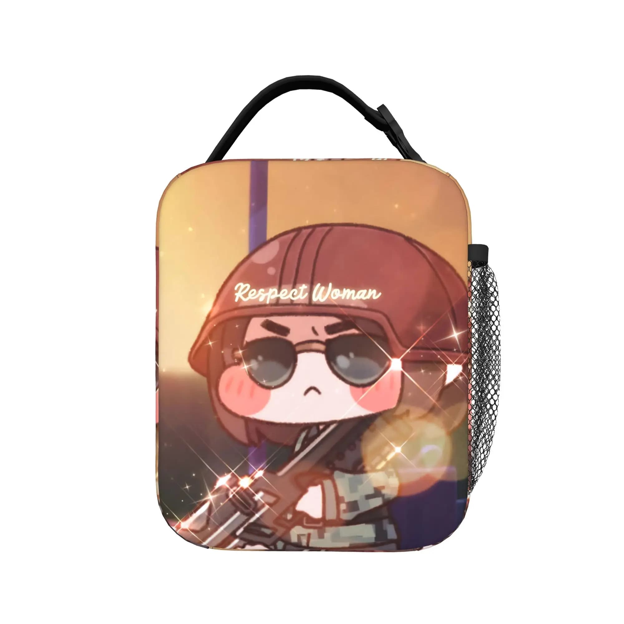 Borsa termica per il pranzo Trickcal C-Chibi Go Games per uomo e donna, contenitore per alimenti, contenitore termico portatile, per la scuola, l'ufficio