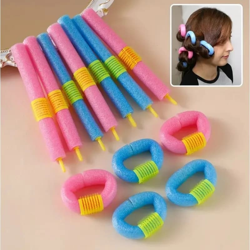 12Pcs Lot Curler Makers Soft Foam Anion Bendy Twist Curls DIY Styling Hair Rollers Cling Tool for Women Accessories