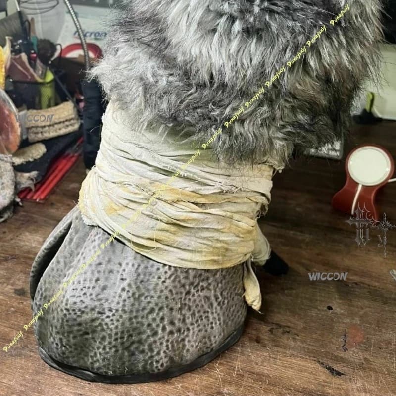 Illidan Stormrage DemHunter Hoof Foot Covers Split Cloven Cosplay Shoes With Furry Wrapped Bandage For Warcraft Anime Halloween
