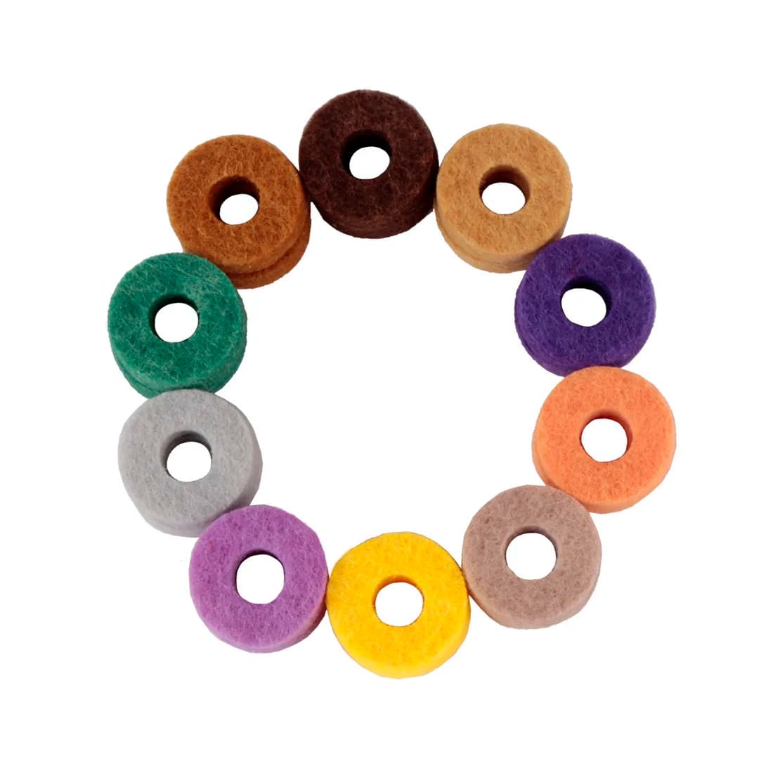 20 Pz/set Kit Tamburo Piatto Feltro Pad Parti di Percussioni Colorate di Alta Qualità Fette di Tamburo Stand Rondella Strumento Musicale Accessorio