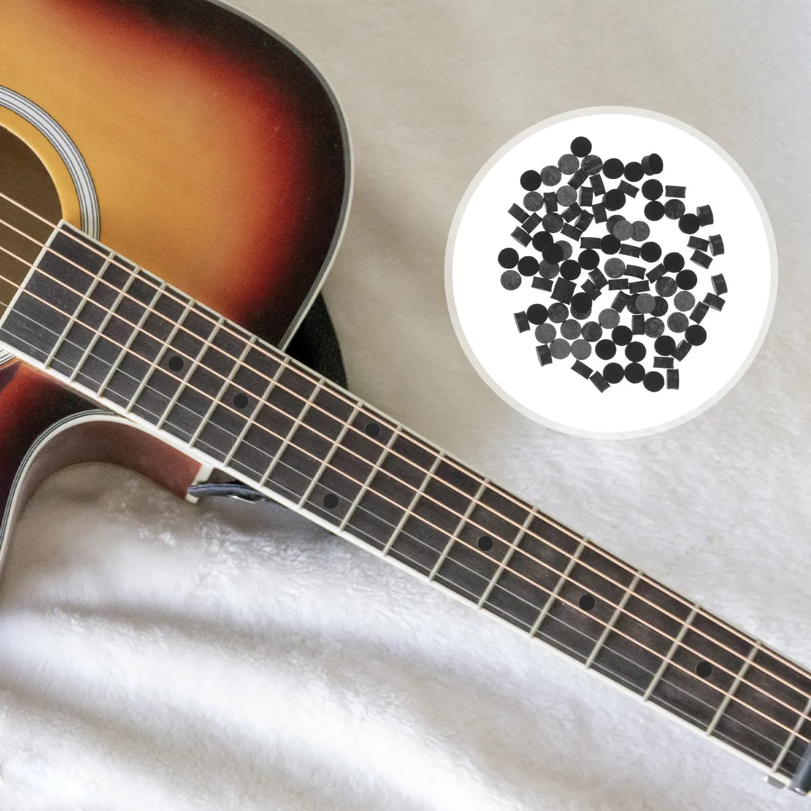 100 Pezzi Punti di Incastonatura in Acrilico per Chitarra, Marcatori per Tastiera di Chitarra Acustica, Classica, Ukulele, Mandolino, Banjo