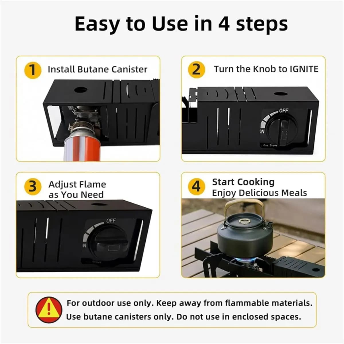 BUY AA2308~^*Portable Foldable Camping Stove, Outdoor Backpacking Grill Cooker , for Camping, Hiking, Fishing & Emergency