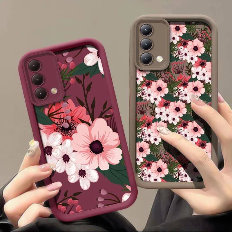 Redmi 15C Custodia per telefono opaca in silicone per Xiaomi Redmi 15 14C 13C 12C 12C 11A 10A 10C 10 Prime Fashion Flower Print Soft Cover