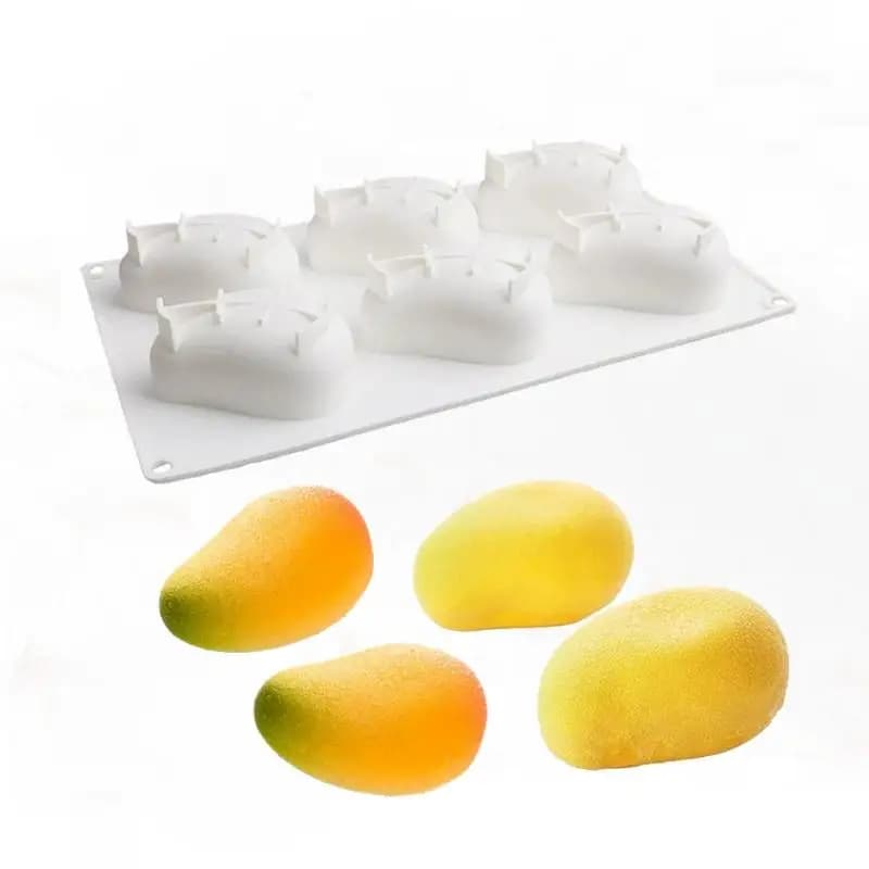 Stampo in silicone serie Creative Fruit a forma di mango per dolci, mousse al cioccolato, gelato, dessert, stampo antiaderente per pasticceria